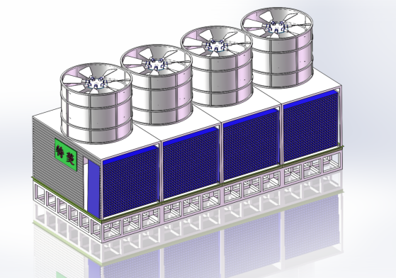 横流方形超静音冷却塔